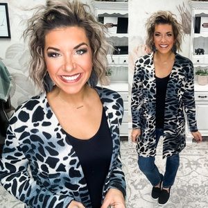 Brand New Boutique Leopard Cardigan S/M